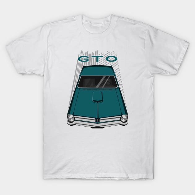 Pontiac GTO 1965 - Teal Turquoise T-Shirt by V8social